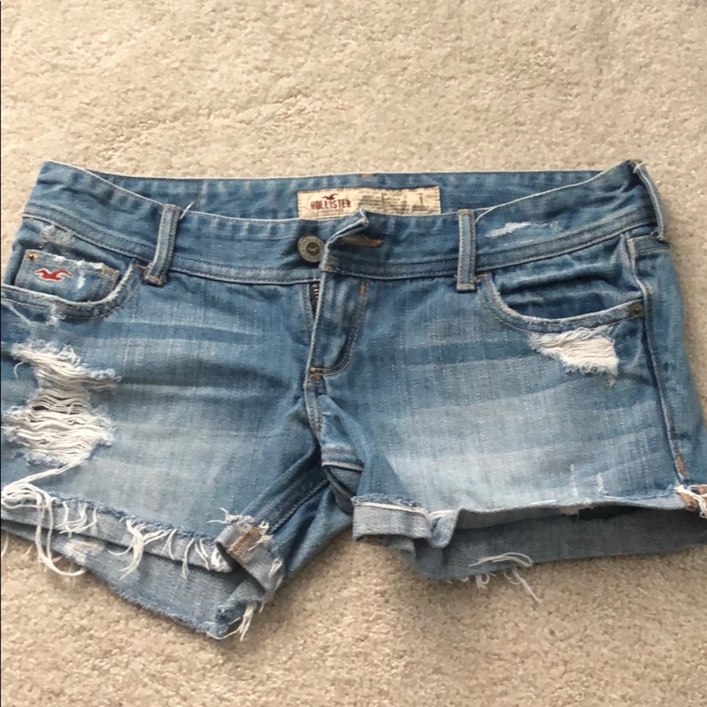 Hollister denim pre-ripped shorts